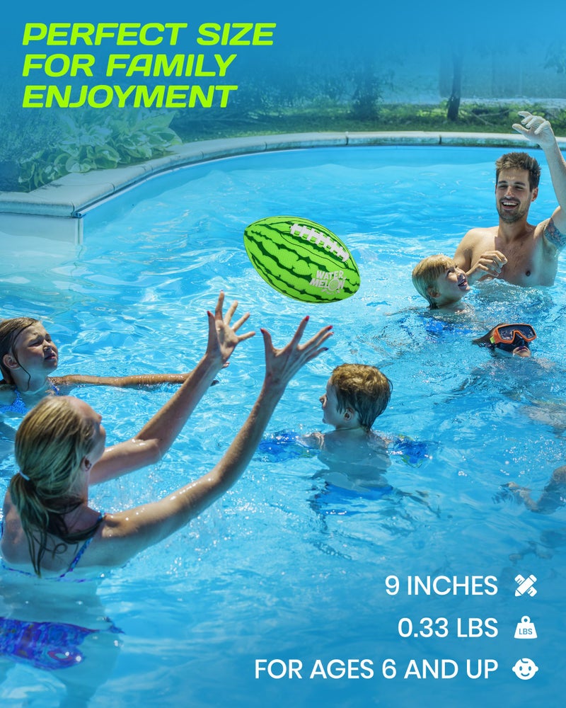 Watermelon Ball كرة البطيخ على حمام السباحة وكرة القدم الشاطئية (9 بوصة) - كرة قدم متينة مقاومة للماء مع قبضة قوية للأطفال والمراهقين والبالغين والمرح العائلي لحمام السباحة والشاطئ والبحيرة واللعب في الهواء الطلق وألعاب حمام السباحة - Image 4